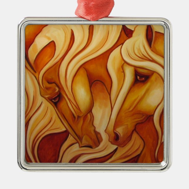 Golden Horses Ornament (Front)