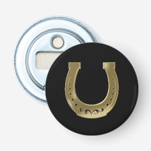 Golden horseshoe bottle opener