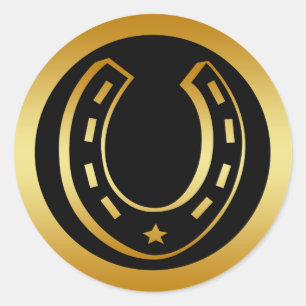 GOLDEN HORSESHOE CLASSIC ROUND STICKER