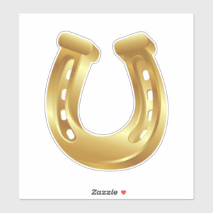 Golden horseshoe decal