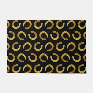 Golden horseshoe doormat