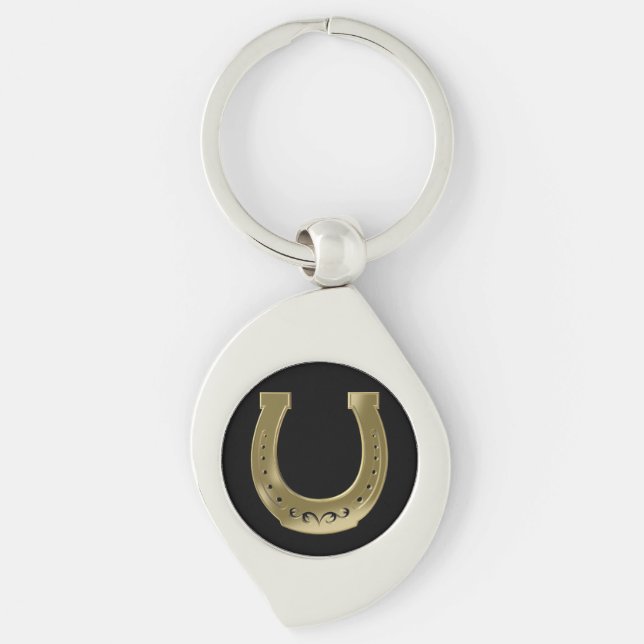 Golden horseshoe key ring (Front)