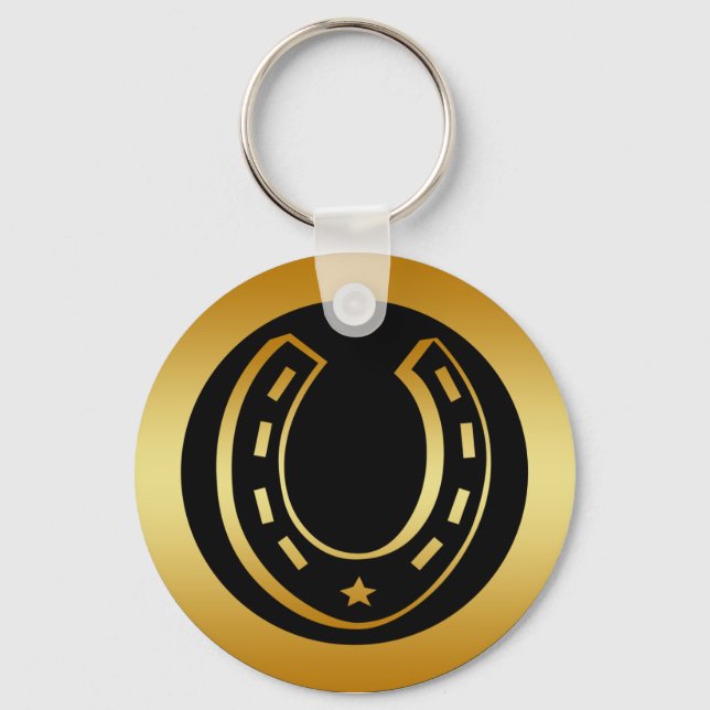GOLDEN HORSESHOE KEY RING (Front)