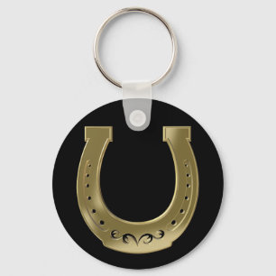 Golden horseshoe key ring