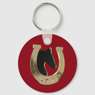 Golden horseshoe key ring