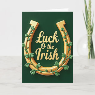 Golden Horseshoe Luck Card