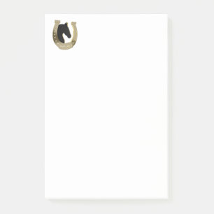 Golden horseshoe post-it notes