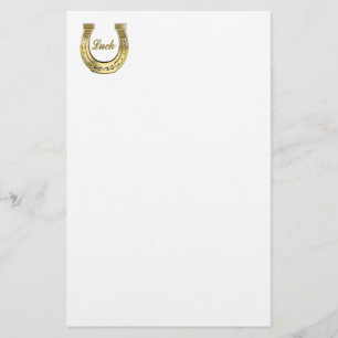 Golden horseshoe stationery