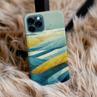 Golden Hour Abstract Geometric Pattern iPhone 15 Case