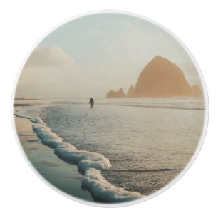 Golden hour at Cannon Beach Ceramic Knob