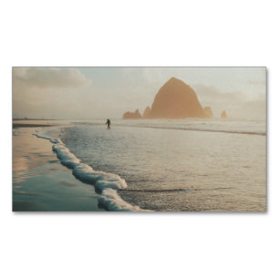 Golden hour at Cannon Beach Magnetic Business Card