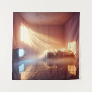 Golden Hour Bedroom Glow – Cosy Dreamcore Mood Tapestry