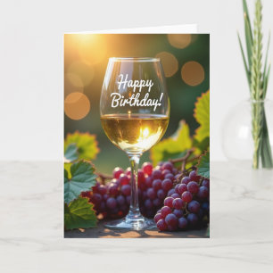 Golden Hour Birthday Glass Card