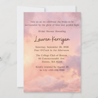 Golden Hour Bridal Shower Invitation