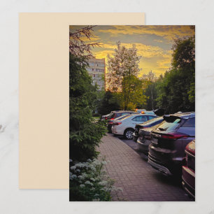 Golden Hour Cityscape by Sotnichenko – Customise Thank You Card
