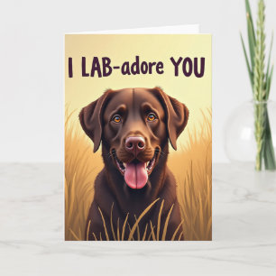 Golden Hour Dog Fathers Day Card