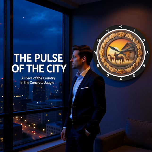 Golden Hour Equine Heritage Large Clock (Creator Uploaded)