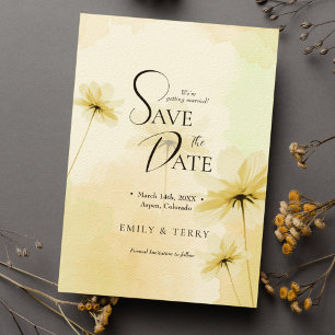 Golden Hour Grace Photo Wedding Save the Date Invitation