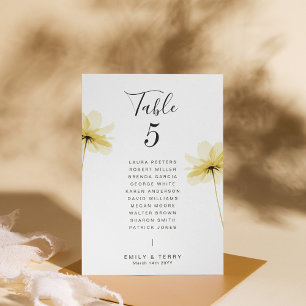 Golden Hour Grace Wedding Guest Names Table Number