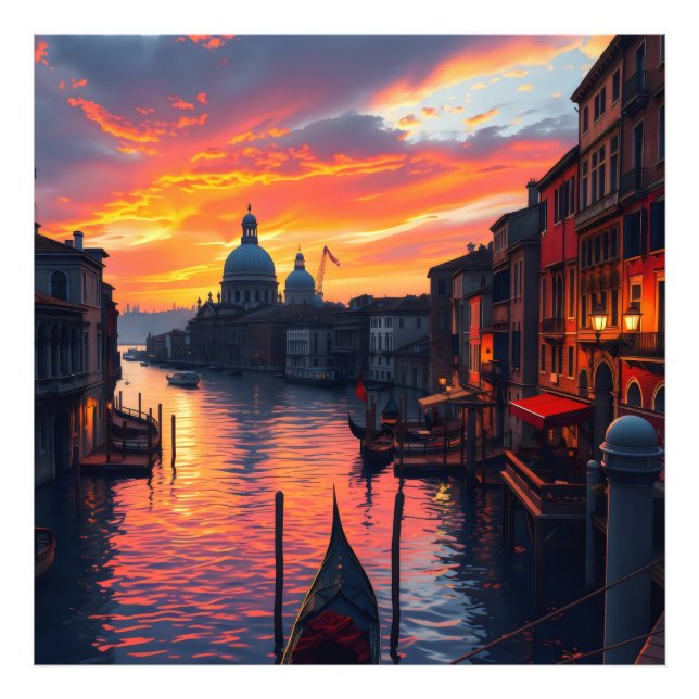 Golden Hour in Venice Photo Print (Front)