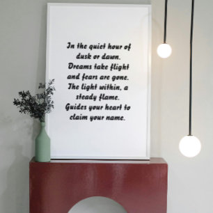 Golden Hour Inspirational Mini Poem Poster