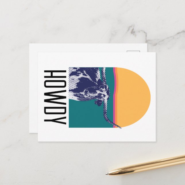 Golden Hour Longhorn Postcard (Front/Back In Situ)