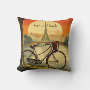 Golden Hour Parisian Cycle - Custom Cushion