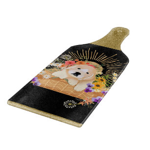 GOLDEN HOUR - retriever - glass charcuterie board