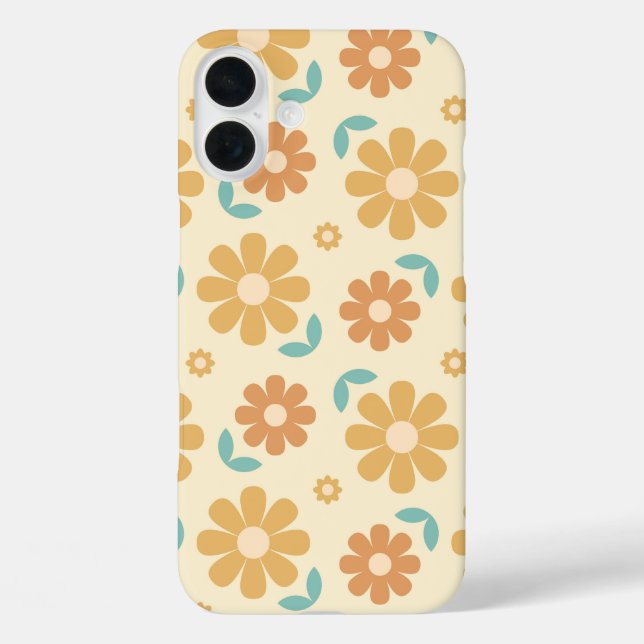 Golden Hour Retro Daisy Phone Case (Back)