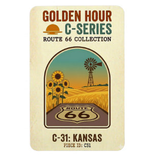 Golden Hour Route 66 C-Series   Kansas Magnet