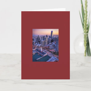 Golden Hour San Francisco City Aerial View Card