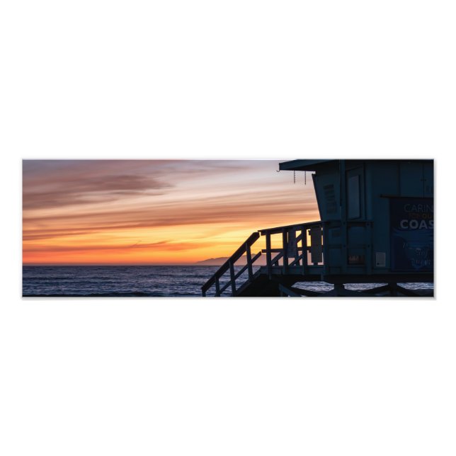 Golden Hour Sunset - Venice Beach, CA Photo Print (Front)