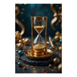 Golden Hourglass Elegance Poster
