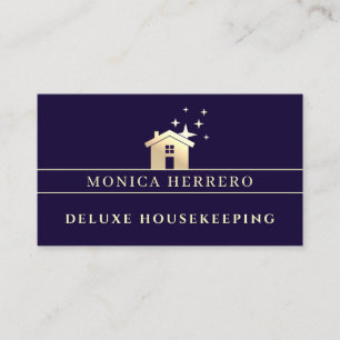 Golden house sparkly logo  business card