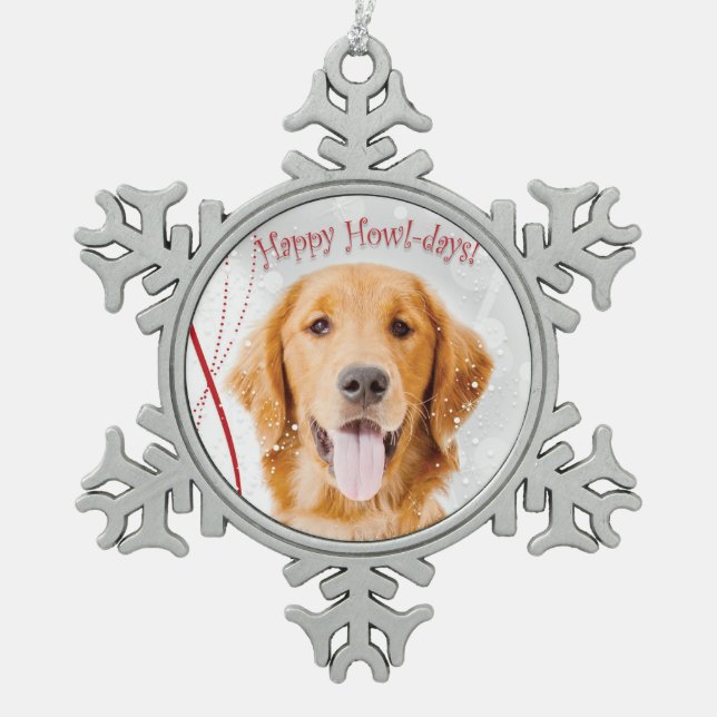 Golden Howl-days Ornament (Front)