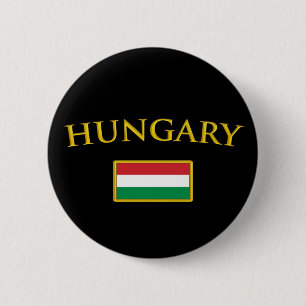 Golden Hungary 6 Cm Round Badge