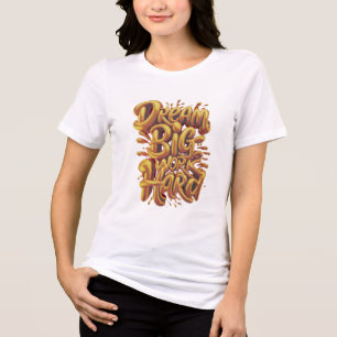 Golden Hustle Built by Hard Work Ambition in Gold Tri-Blend Shirt