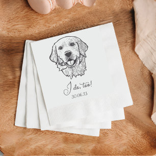 Golden I Do Too Dog Custom Cocktail Napkin