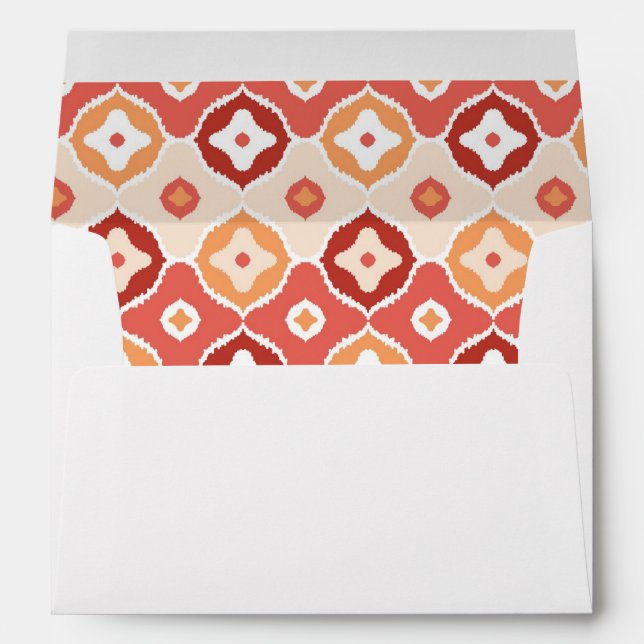Golden ikat geometric pattern envelope (Back (Bottom))