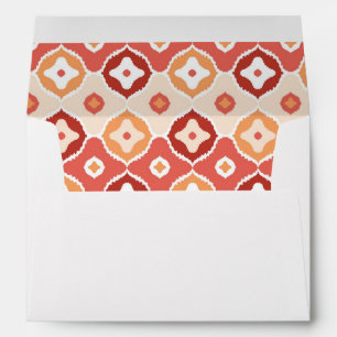 Golden ikat geometric pattern envelope