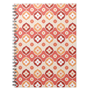 Golden ikat geometric pattern notebook