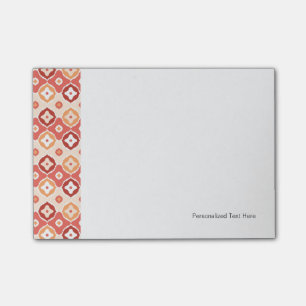 Golden ikat geometric pattern post-it notes