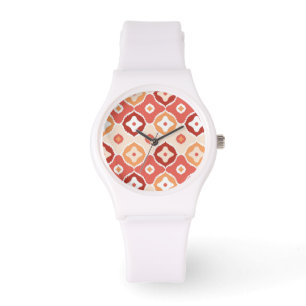 Golden ikat geometric pattern watch