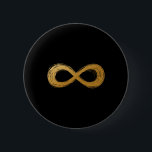 Golden Infinity Neurodiversity Symbol - Autism Awa 6 Cm Round Badge<br><div class="desc">Golden Infinity Neurodiversity Symbol - Autism Awareness</div>