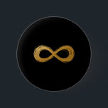 Golden Infinity Neurodiversity Symbol - Autism Awa 6 Cm Round Badge<br><div class="desc">Golden Infinity Neurodiversity Symbol - Autism Awareness</div>