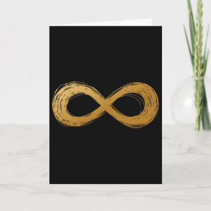 Golden Infinity Neurodiversity Symbol - Autism Awa Card