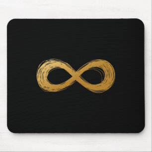Golden Infinity Neurodiversity Symbol - Autism Awa Mouse Pad