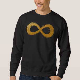 Golden Infinity Neurodiversity Symbol Autism Awar Sweatshirt