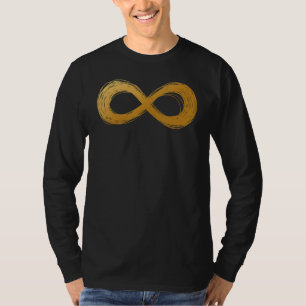 Golden Infinity Neurodiversity Symbol  Autism Awar T-Shirt