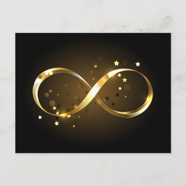 Golden Infinity Symbol Advice Card (Front)